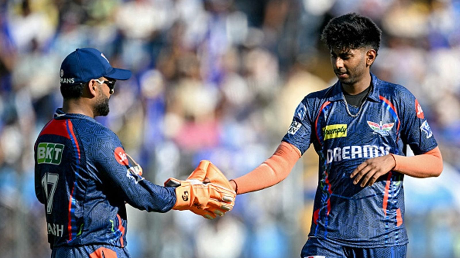 Mayank Yadav breaks silence on his reduced pace ahead of RCB clash, says 'The body will...' Lucknow Super Giants' Mayank Yadav (R) celebrates with captain Rishabh Pant after taking the wicket of Mumbai Indians' captain Hardik Pandya during the Indian Premier League (IPL) match at the Wankhede Stadium in Mumbai on April 27, 2025.