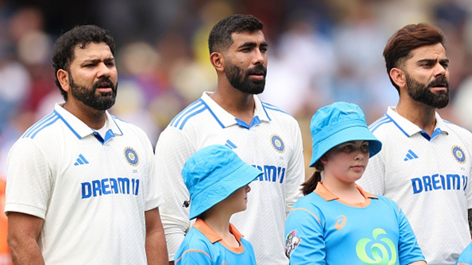 India's World Cup-winning bowler names Rohit Sharma's replacement as Test captain for England tour and it's not Shubman Gill Rohit Sharma, Jasprit Bumrah and Virat Kohli of India line up for national anthems prior to day one of the Test against Australia at Adelaide Oval on December 06, 2024 in Adelaide, Australia.