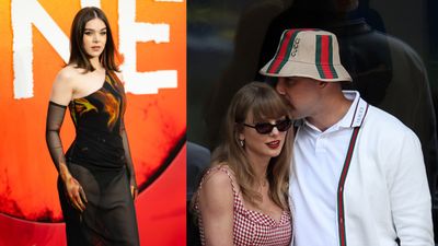 Hailee Steinfeld's fiance takes a subtle dig at Travis Kelce and Taylor Swift’s public romance Hailee Steinfeld, Taylor Swift and Travis Kelce in the frame