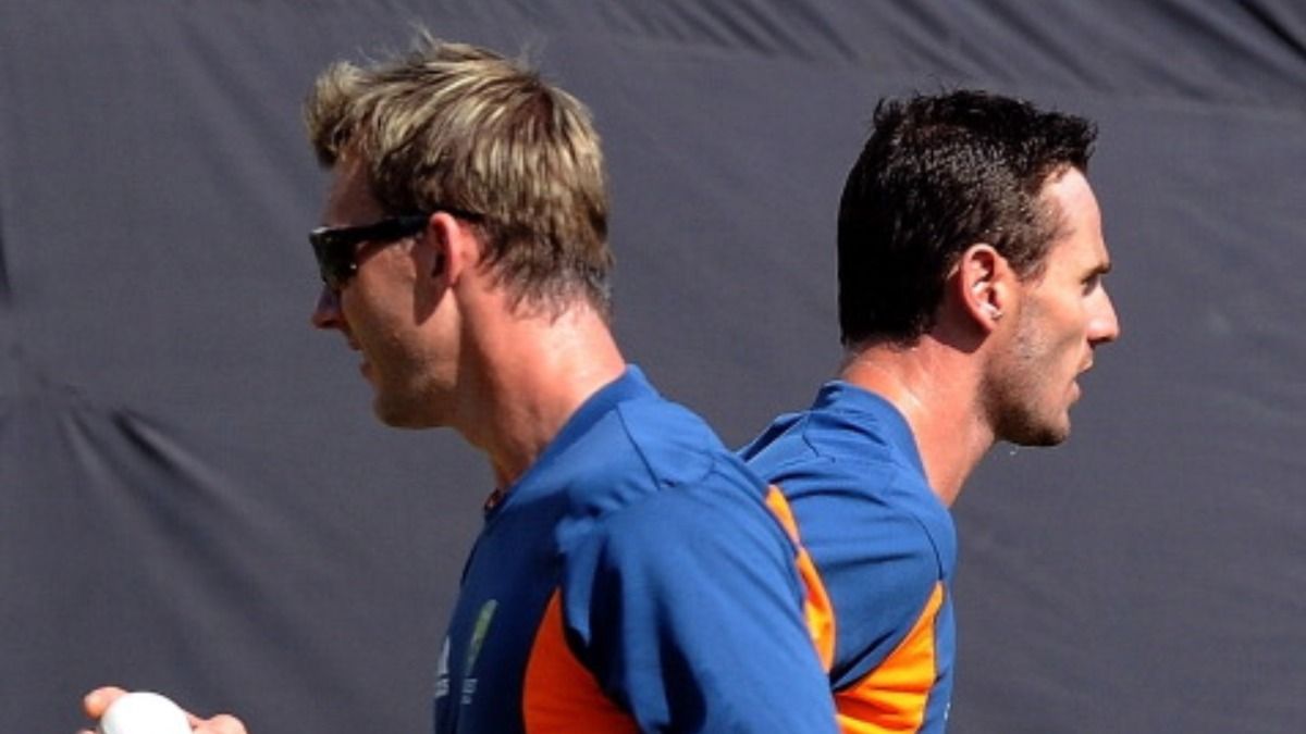 BCB appoints World Cup-winning star as fast bowling coach ahead of white ball series against Pakistan Australia bowlers Brett Lee (L) and Shaun Tait wait for their turn to bowl in the nets during a training session at The Sardar Patel Stadium, Motera in Ahmedabad on March 22, 2011.