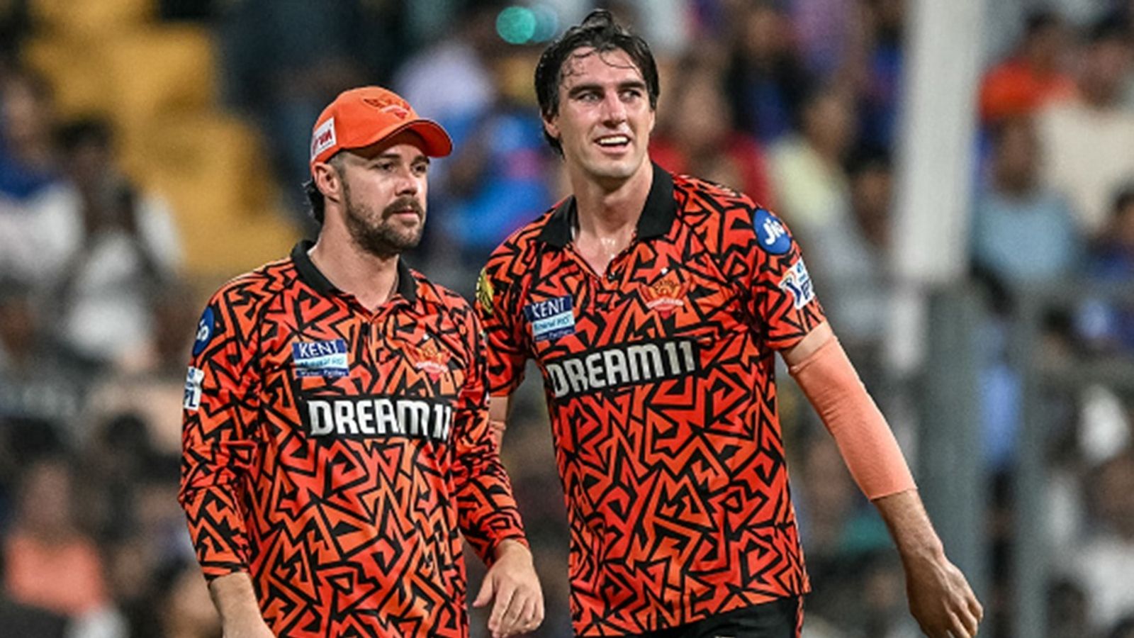 Cricket Australia releases a statement on whether their players will return for remainder of IPL 2025 or not Sunrisers Hyderabad's captain Pat Cummins (R) celebrates with teammate Travis Head after taking the wicket of Mumbai Indians' Rohit Sharma during the Indian Premier League (IPL) match at the Wankhede Stadium in Mumbai on April 17, 2025.