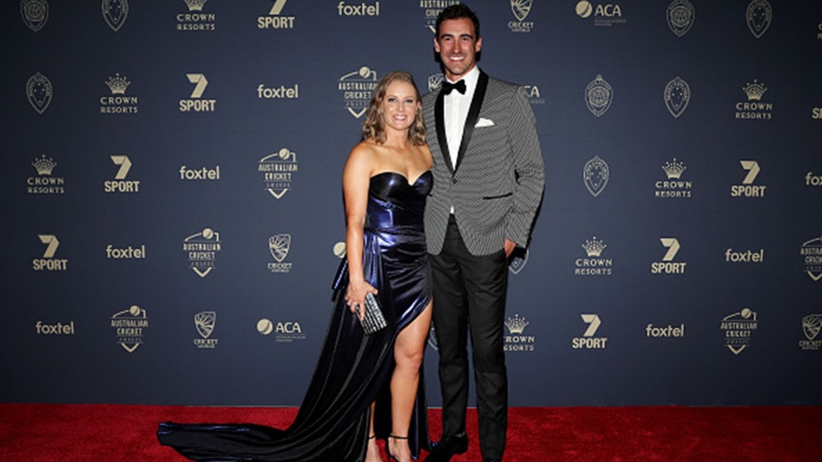 'All of a sudden we're crammed into vans... There was madness': Mitchell Starc's wife Alyssa Healy reveals what happened in Dharamsala after blackout Mitchell Starc (R) and Alyssa Healy arrive ahead of the 2020 Cricket Australia Awards at Crown Palladium on February 10, 2020 in Melbourne, Australia.