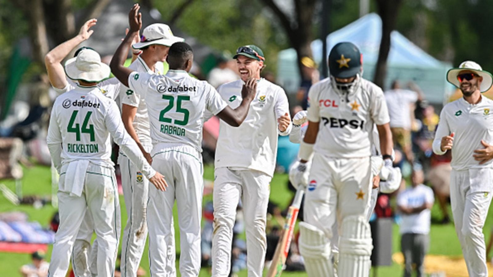 'We want our players back on...': South Africa new head coach's message to 8 WTC Final-bound players set to affect 7 IPL franchises Kagiso Rabada of South Africa celebrates with Tristan Stubbs of South Africa as they get the wicket of Naseem Shah of Pakistan during day 3 of the 1st Test at SuperSport Park on December 28, 2024 in Centurion, South Africa.
