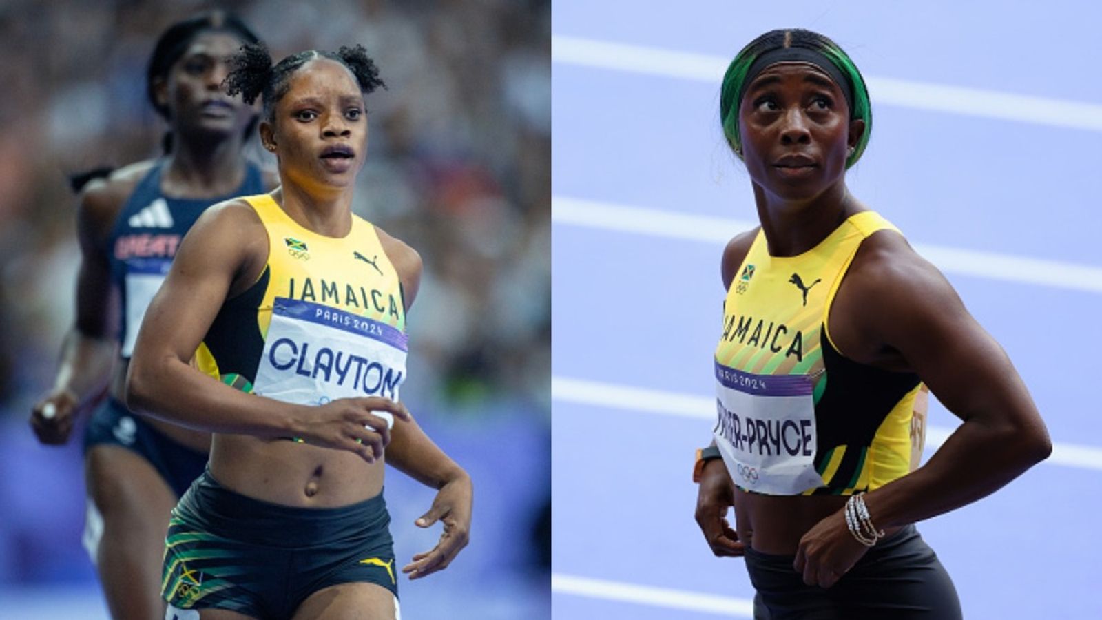 Jamaica reigns supreme in women’s 100m as Tia Clayton sets record, Shelly-Ann Fraser-Pryce shines too Tia Clayton and Shelly-Ann Fraser-Pryce in the frame (via Getty)