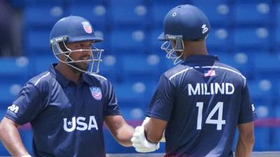 Former India all-rounder smashes 32 runs in an over enroute 60-ball ODI ton, Gujarat-born batter scores unbeaten 152 as USA beat Canada by 169 runs Smit Patel, Milind Kumar