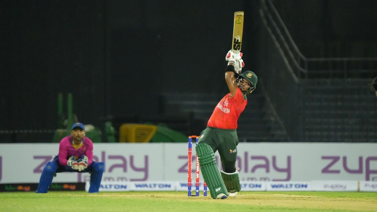 22-year-old Parvez Emon ends Bangladesh's 9-year-long wait for 2nd T20I century, Litton Das-led side beats UAE by 27 runs Bangladesh opener Parvez Hossain Emon hits a six during his maiden T20I century against UAE.