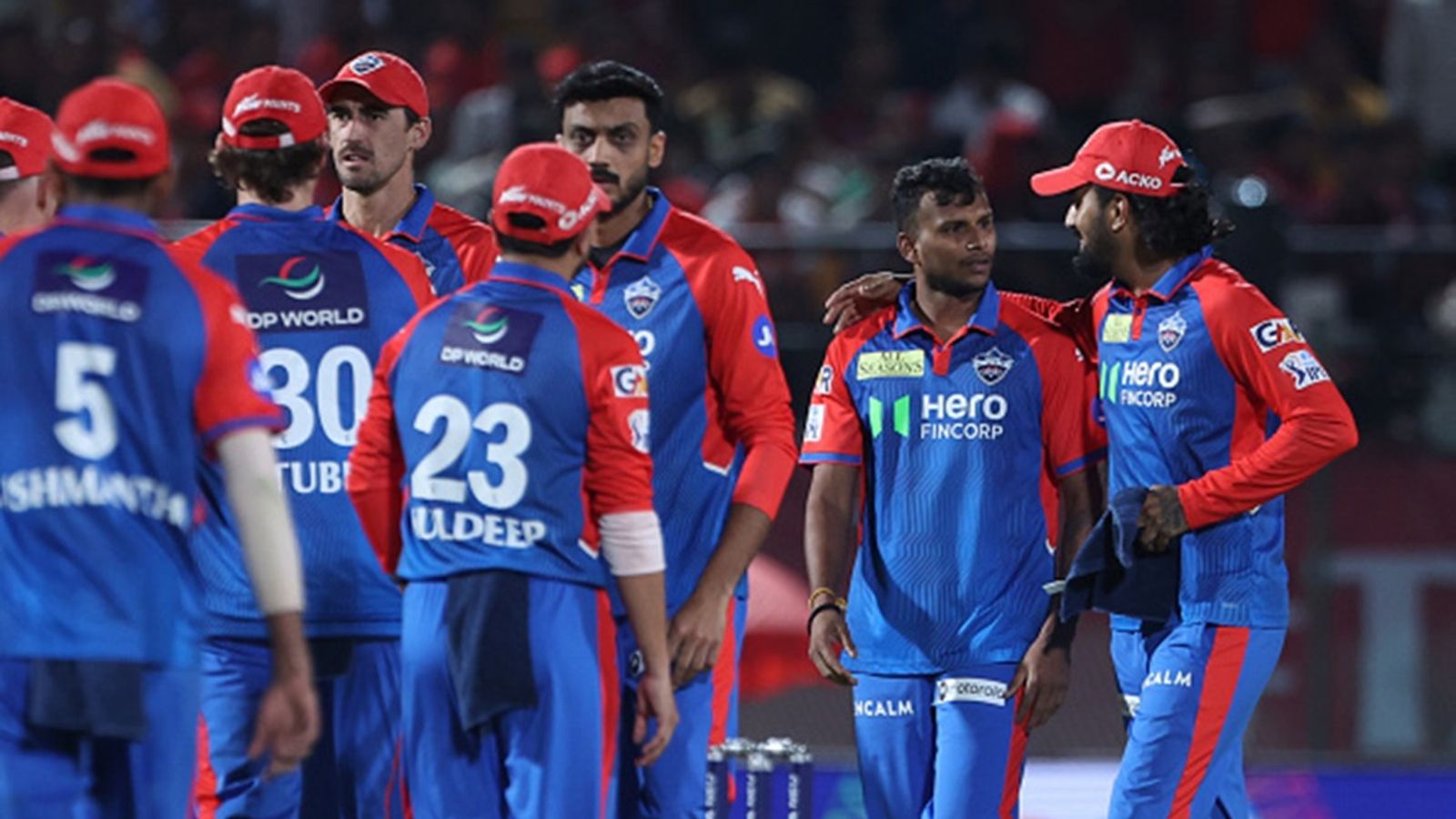 DC vs GT Predicted Playing XI: Starc's replacement uncertain as Axar set to bank on Natarajan, Gill may include Rabada for this overseas star T Natarajan of Delhi Capitals celebrates the wicket of Priyansh Arya of Punjab Kings during the 2025 IPL match against Delhi Capitals at Himachal Pradesh Cricket Association Stadium on May 08, 2025, in Dharamsala, India.