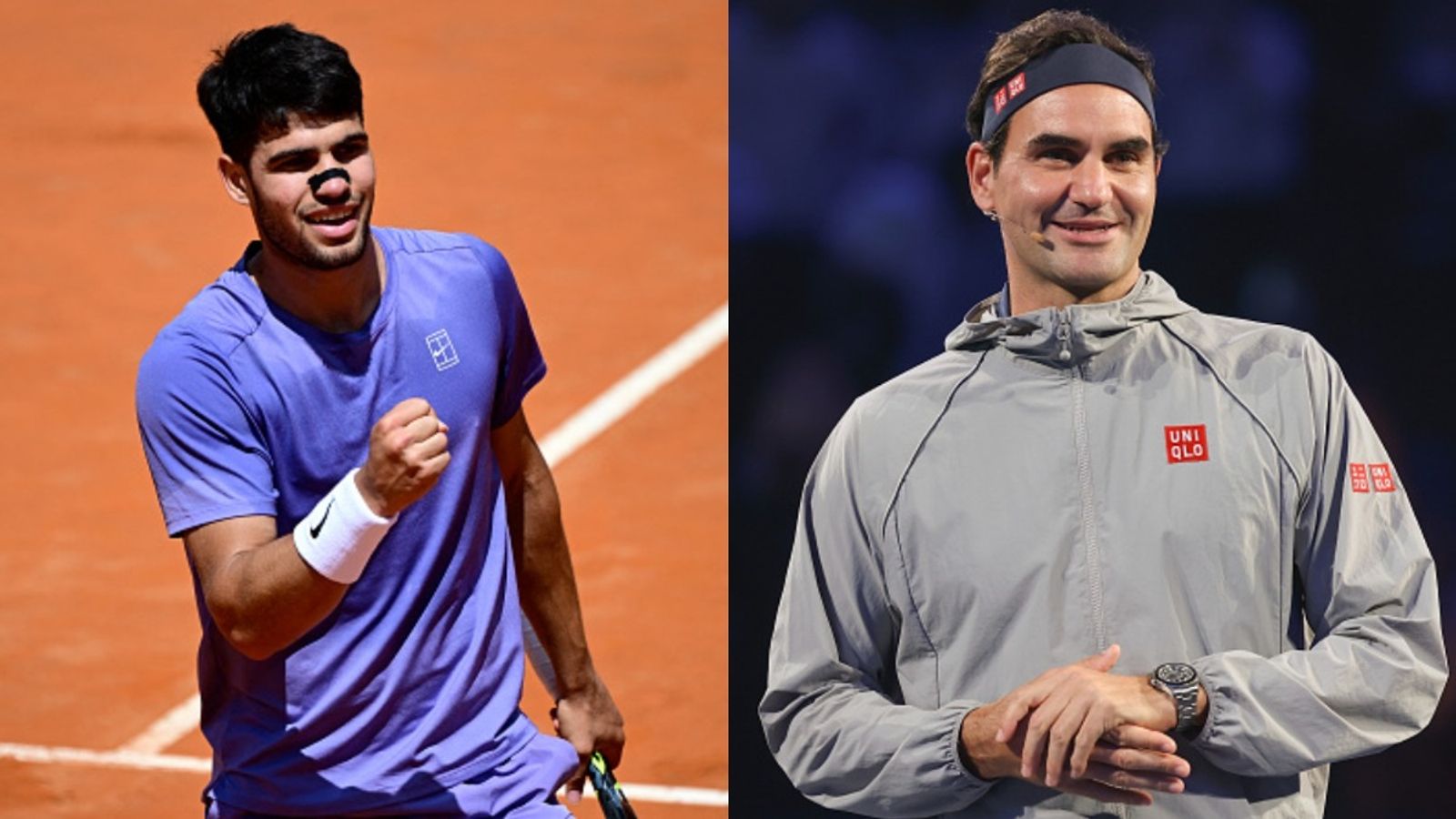 Carlos Alcaraz joins Roger Federer and another tennis great with rare milestone after Italian Open glory Carlos Alcaraz and Roger Federer in the frame (via Getty)