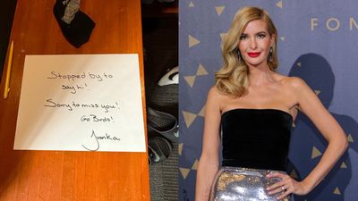 Donald Trump's daughter leaves a heartfelt message for a special admirer in Eagles’ locker room Ivanka Trump in the frame