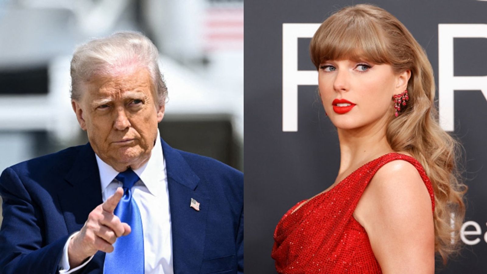 "He is speaking about..." White House responds to Donald Trump's provocative comments on Taylor Swift Donald Trump and Taylor Swift in the frame (via Getty)