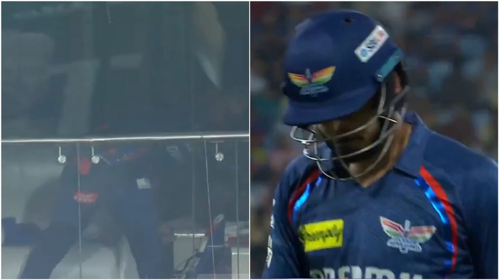 Frustrated Nicholas Pooran throws his pad at dressing room glass as Abdul Samad gets bowled by Nitish Reddy; video goes viral Nicholas Pooran throws his pad in frustration as Abdul Samad departs.