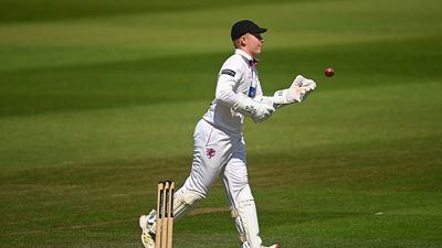 ECB announces England Lions squad for upcoming Test series against India A; 21-year-old star named captain James Rew of Somerset looks on during Day Three of the Rothesay County Championship Division One match between Somerset and Sussex at The Cooper Associates County Ground on May 18, 2025
