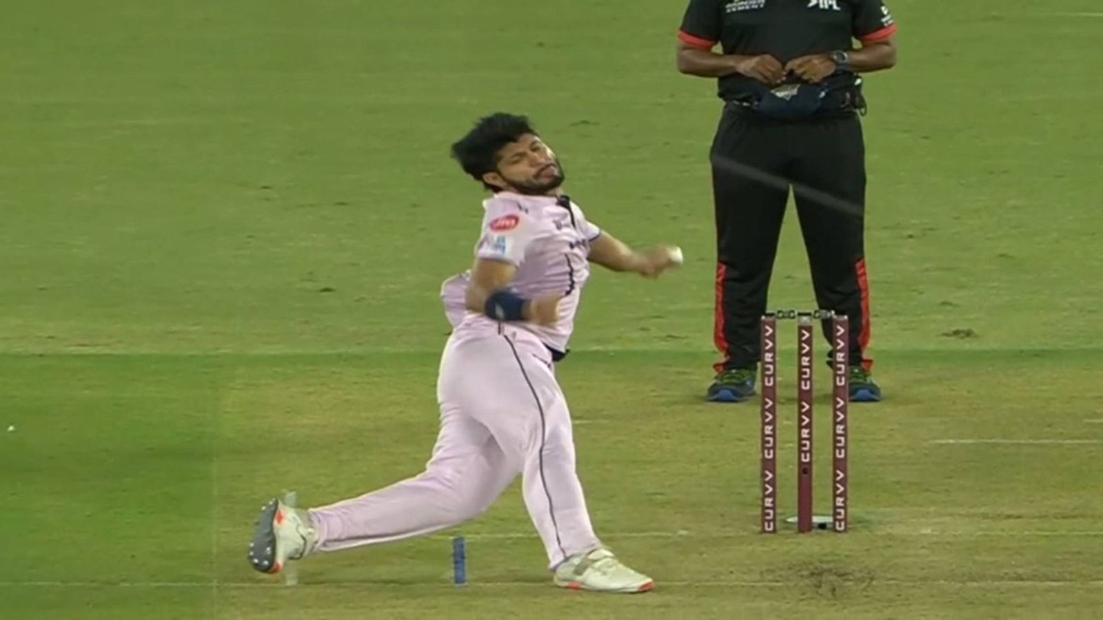 WATCH: GT pacer slips twice in same over during his run-up in clash vs LSG, taken off the field to give his team massive injury scare Arshad Khan in this frame