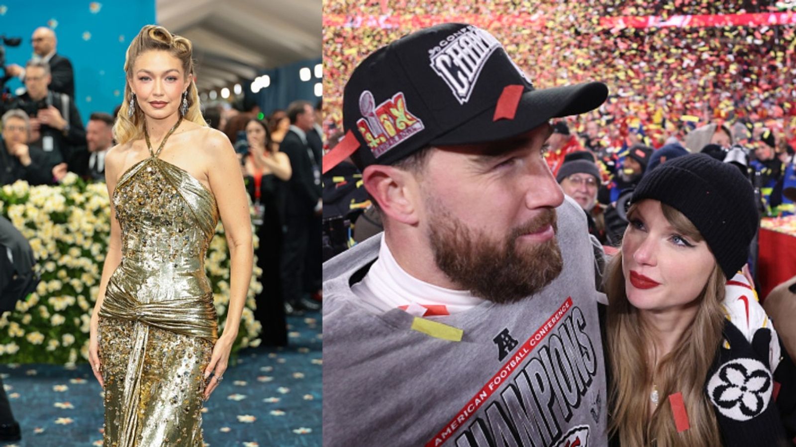 Gigi Hadid's sister reveals she sparked Taylor Swift & Travis Kelce's romance: "I had seen something" Gigi Hadid, Taylor Swift and Travis Kelce in the frame (via Getty)