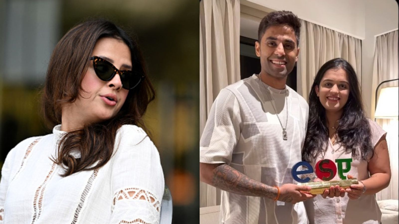 MS Dhoni's wife Sakshi Singh's two-word response to Suryakumar Yadav's social media post goes viral Sakshi Singh with Suryakumar Yadav