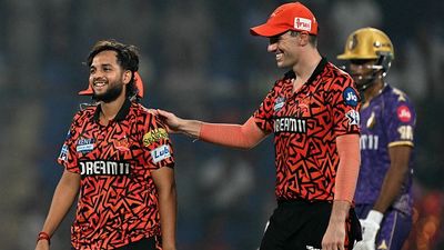 'Have team to make the finals most times': Pat Cummins' closing remark after SRH end IPL 2025 season with thumping win over KKR Sunrisers Hyderabad's Harsh Dubey (L) and Pat Cummins in frame