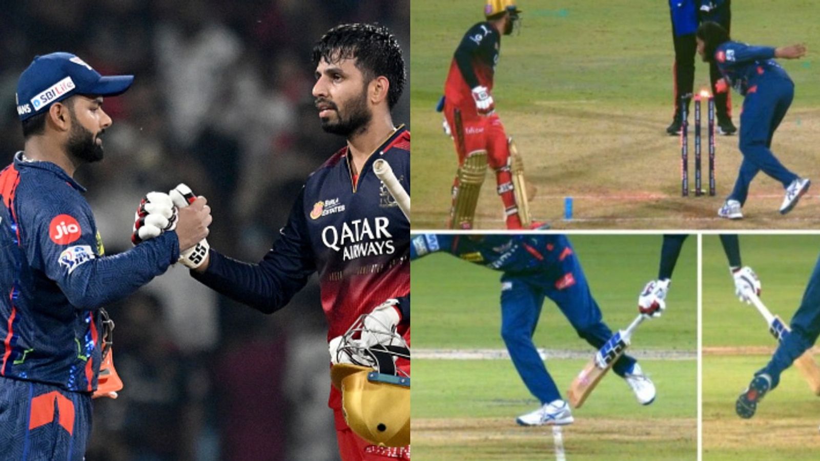 'Captain's job is to actually back the player...': R. Ashwin's brutal take on Pant, slams commentators for glorifying Jitesh Sharma's run-out in LSG vs RCB clash Rishabh Pant and Jitesh Sharma shaking hands after RCB vs LSG clash
