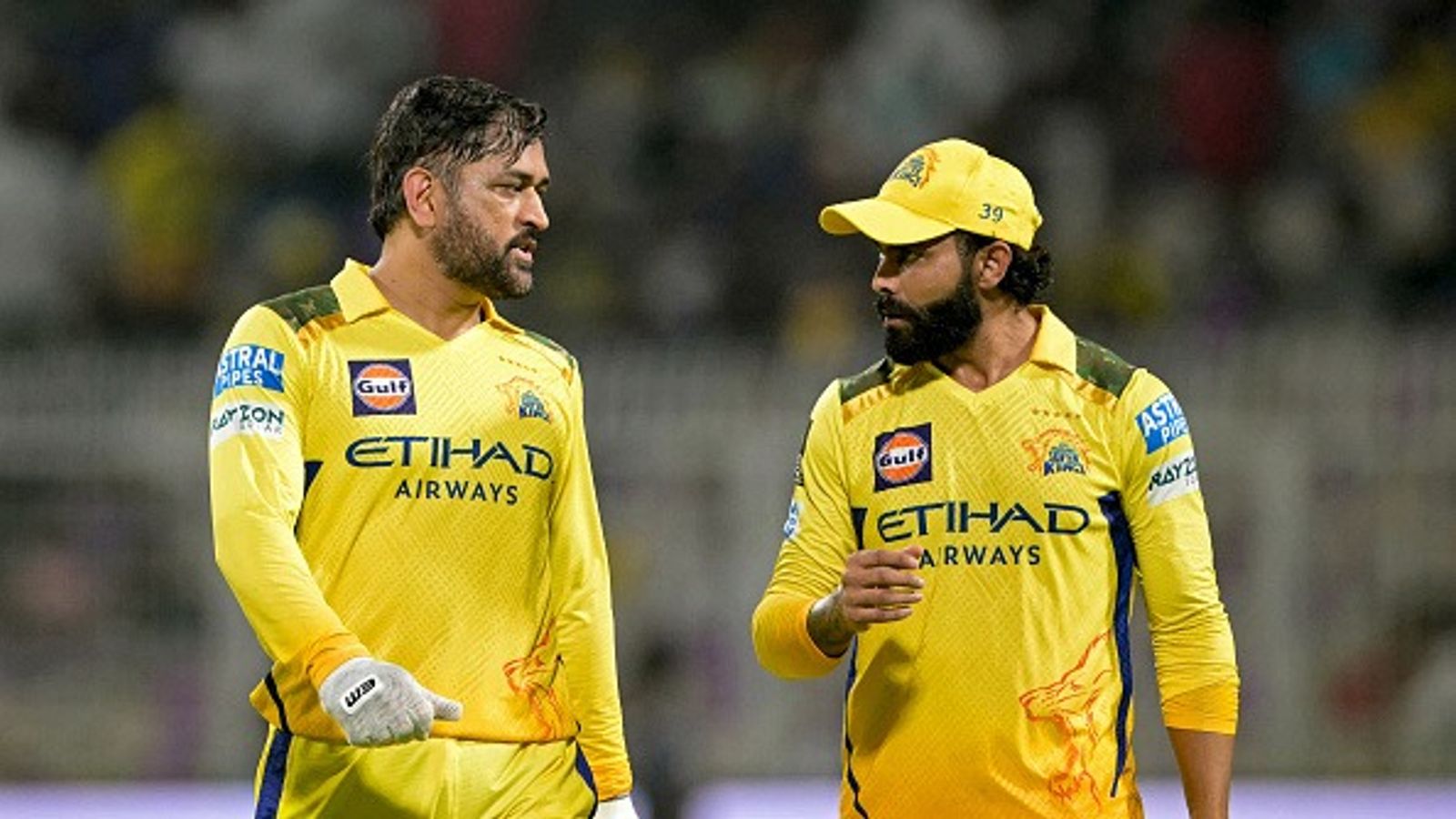 'We had an argument a couple of games...': Ravindra Jadeja confirms having rift with MS Dhoni during IPL 2023 Chennai Super Kings' captain Mahendra Singh Dhoni (L) speaks to Ravindra Jadeja during the Indian Premier League (IPL) Twenty20 cricket match between Kolkata Knight Riders and Chennai Super Kings
