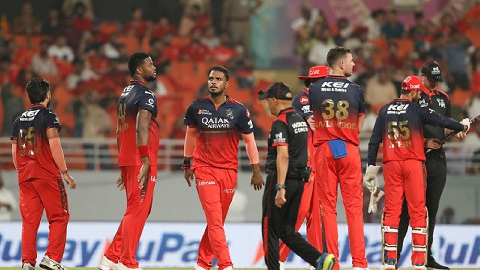 PBKS vs RCB, IPL 2025 Qualifier 1 highlights: Suyash Sharma's three-fers, followed by Phil Salt's unbeaten half-century, help RCB seal berth in IPL final after nine years omario Shepherd of Royal Challengers Bengaluru celebrates after taking the wicket of Harpreet Brar of Punjab Kings during the 2025 IPL Qualifier Finals match between Punjab Kings and Royal Challengers Bengaluru at New PCA Stadium