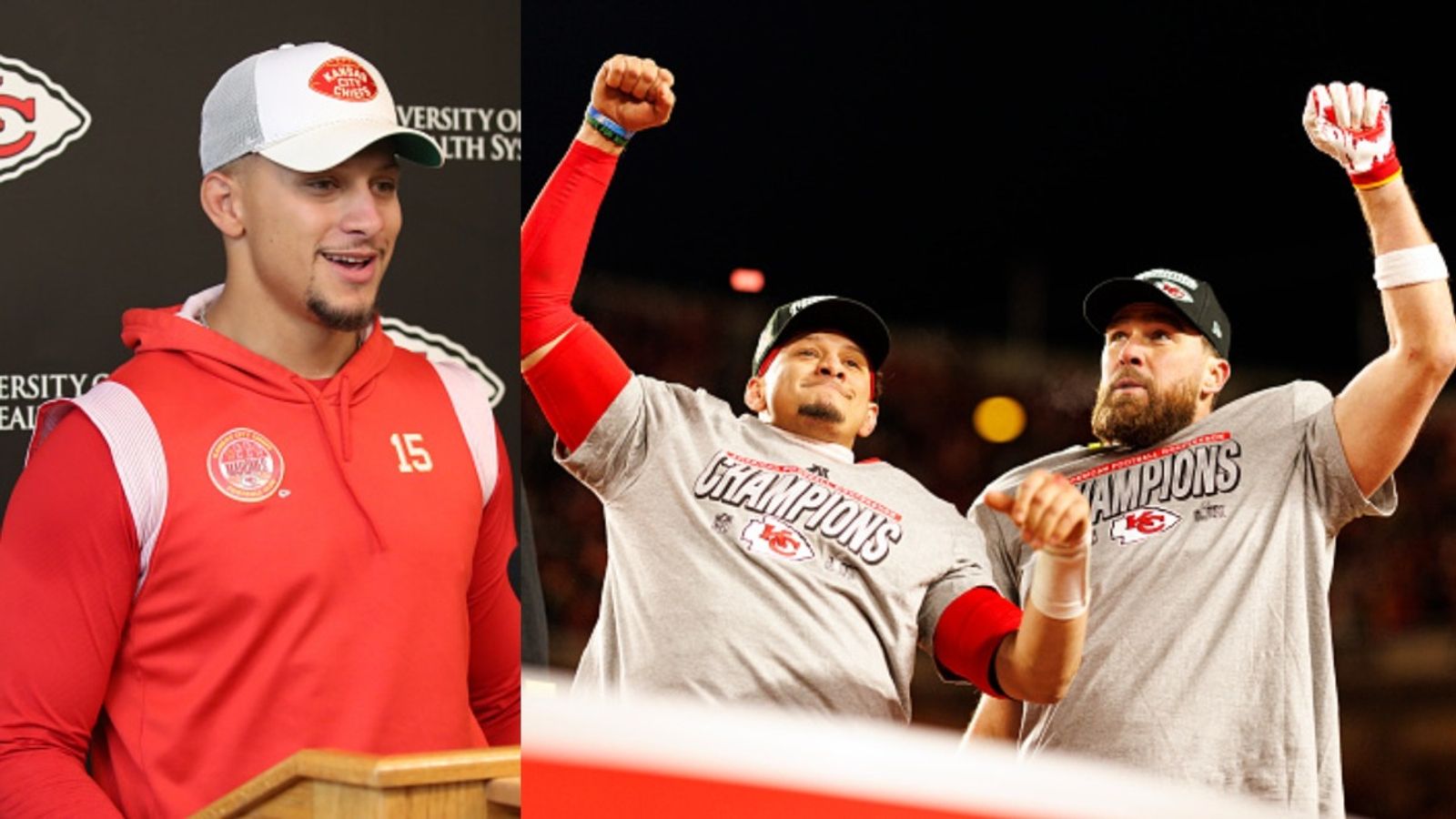 Patrick Mahomes drops major hint about Travis Kelce’s long-term future with Chiefs following his training camp return for 2025 season Patrick Mahomes and Travis Kelce in the frame (Images via Getty)