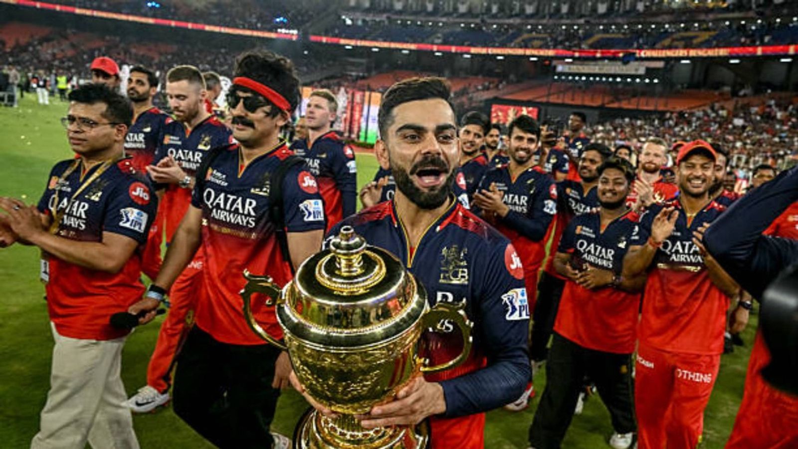 'He was waiting for this moment...': Virat Kohli's childhood coach gives his views on RCB's IPL 2025 triumph RCB team in this frame