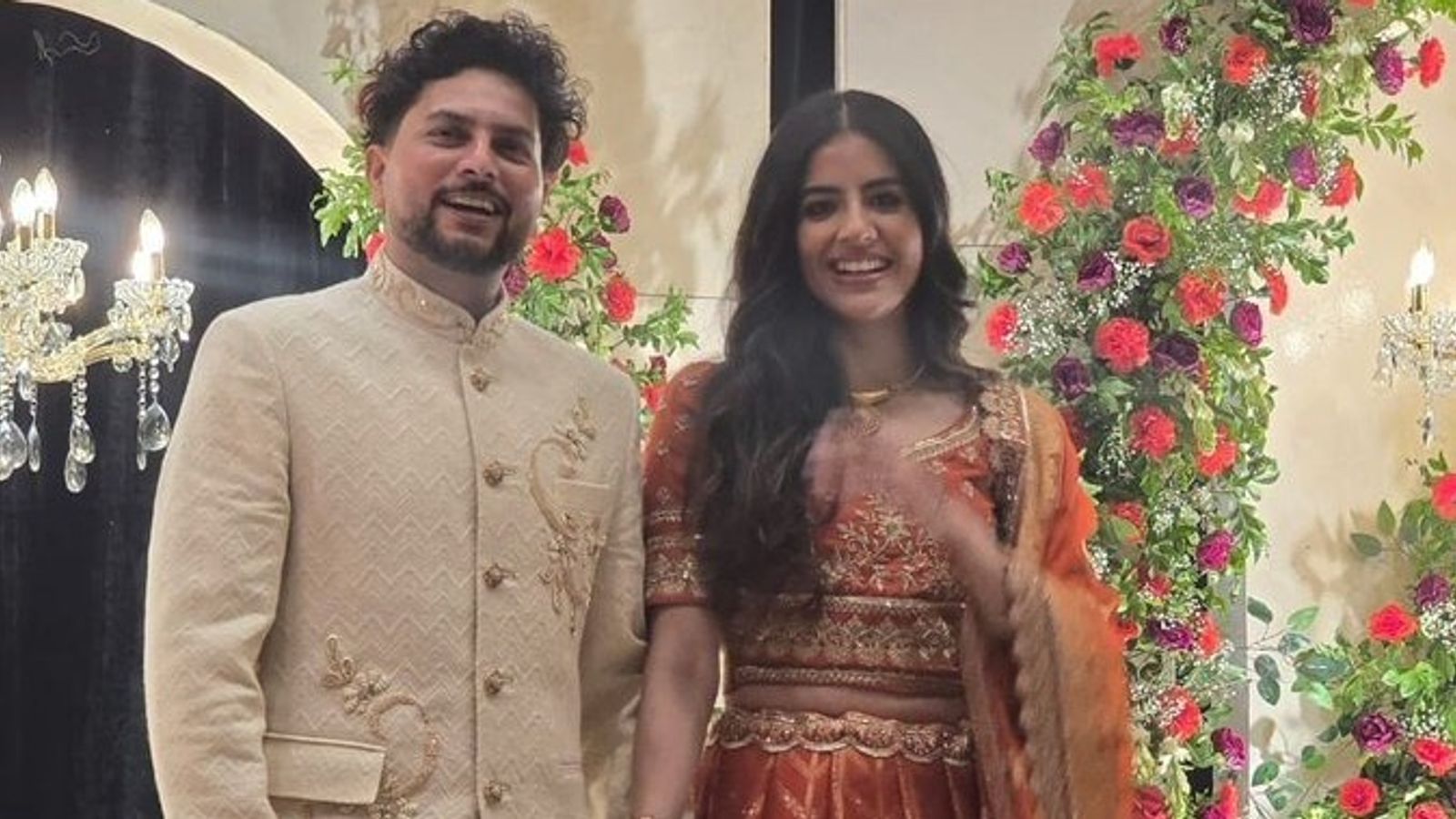 India's ace spinner Kuldeep Yadav gets engaged to childhood friend in close-knit ceremony in Lucknow Kuldeep Yadav (L) and his fiance Vanshika in frame
