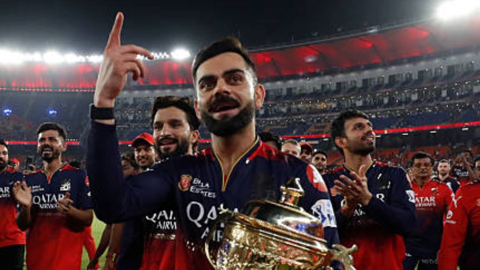 'We did it not just for us...': Virat Kohli gives heartfelt tribute to RCB fans during felicitation ceremony in M. Chinnaswamy stadium Virat Kohli in this frame