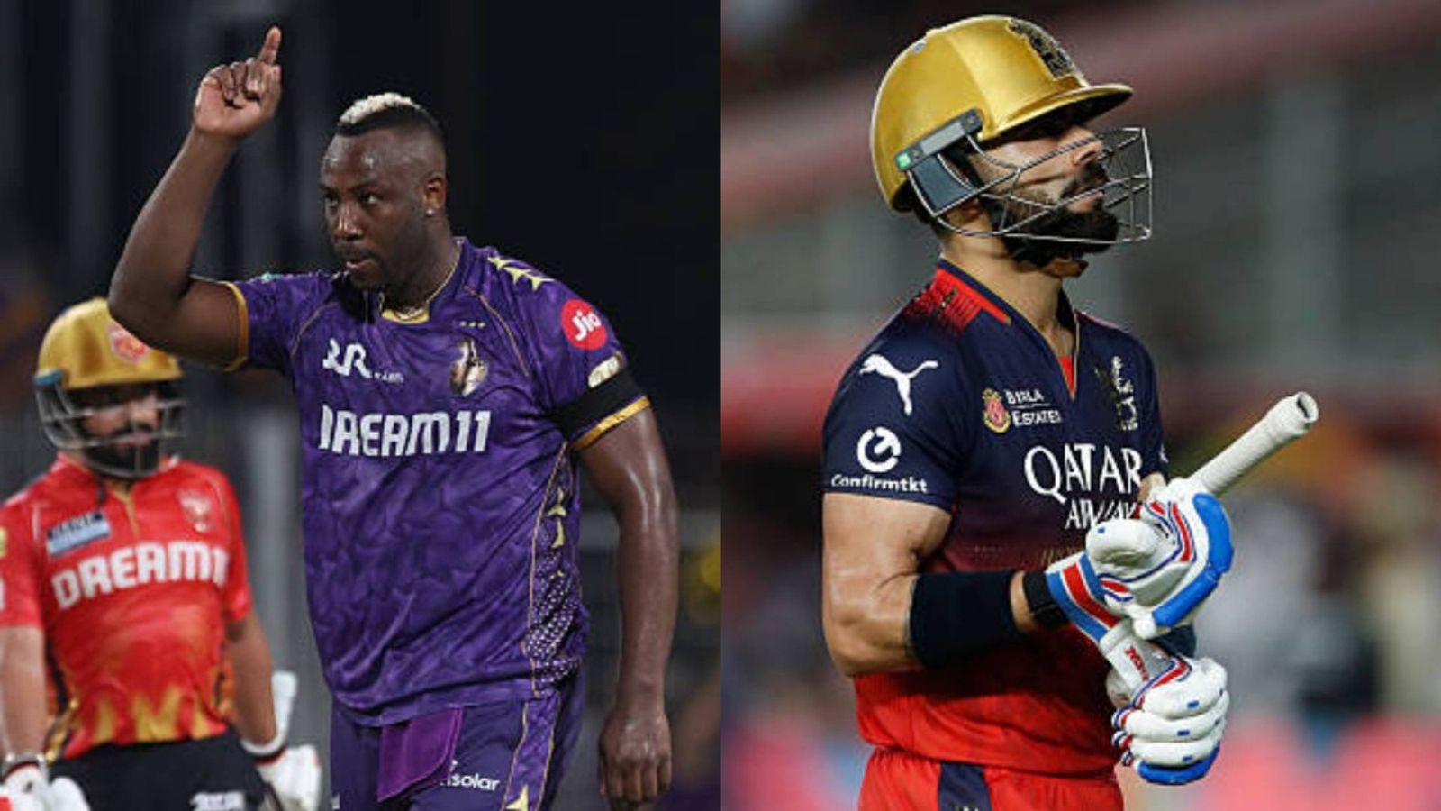 'When you are from India....': Andre Russell gives blunt remark to Virat Kohli's 'IPL marks five levels under Test cricket' comment Andre Russell (L) and Virat Kohli in this frame