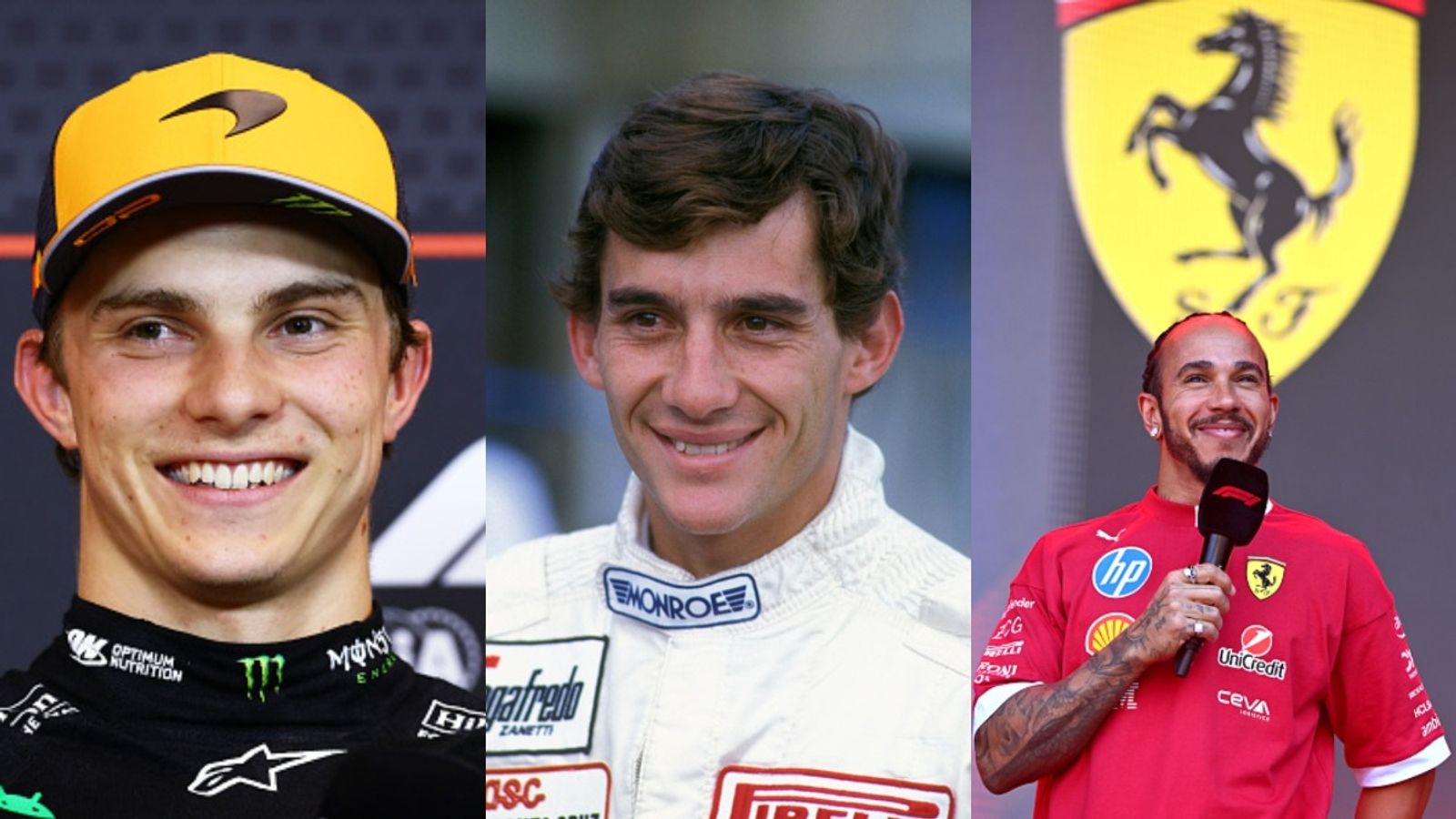 Oscar Piastri joins the ranks of Ayrton Senna and Lewis Hamilton with a rare 2025 F1 achievement Oscar Piastri (L), Ayrton Senna (C) and Lewis Hamilton (R) in the frame (Images via Getty)