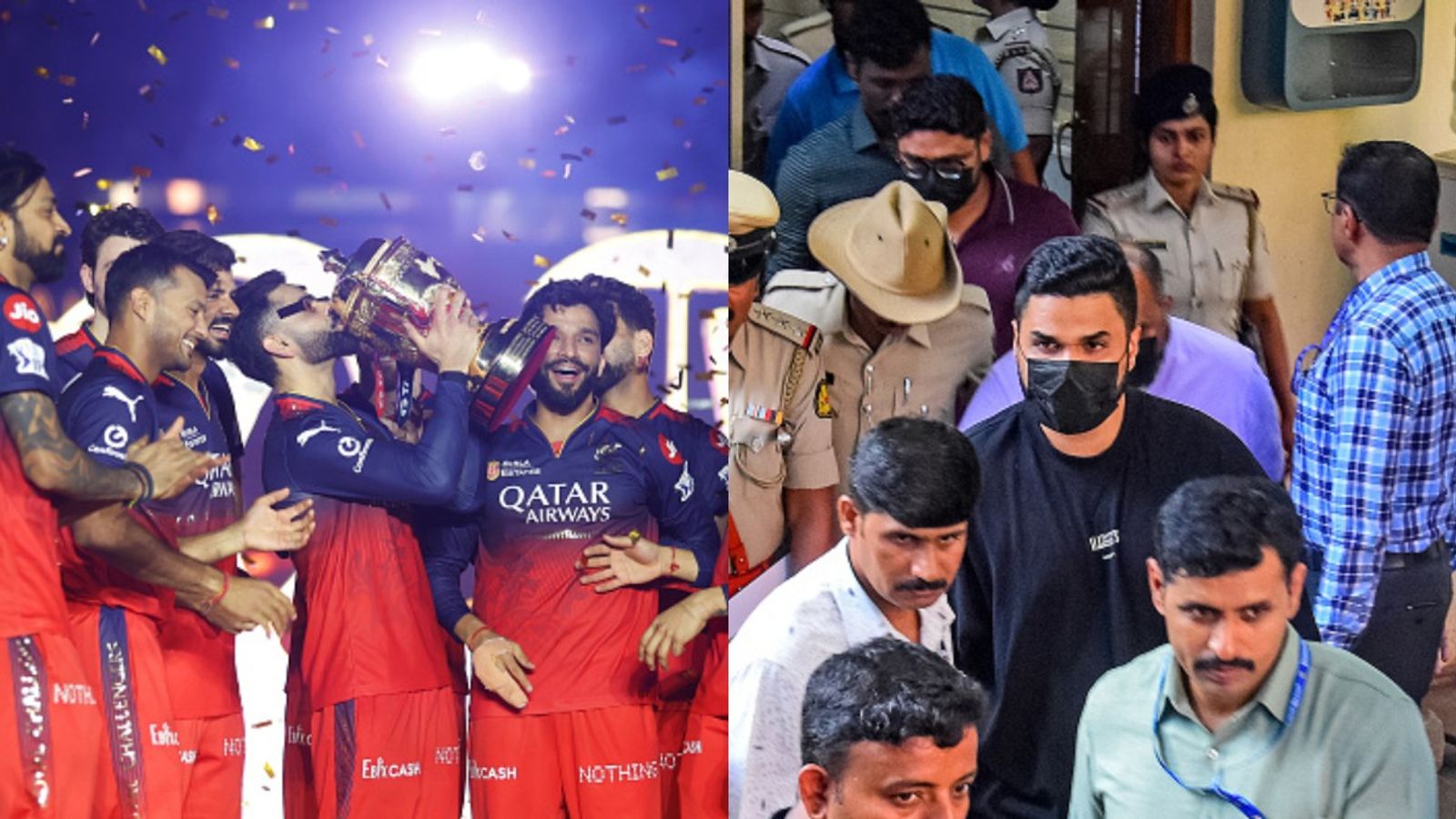Karnataka High Court grants interim bail to RCB official who was arrested after Stampede outside M. Chinnaswamy Stadium in Bengaluru Royal Challengers Bengaluru's (RCB) Head of Marketing and Revenue, Nikhil Sosale (black t-shirt), along with three staff members of DNA Entertainment Networks Private Ltd.