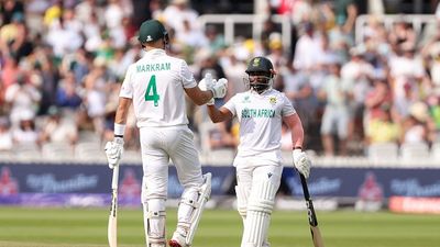 'Trophy is in touching distance...': England great's bold prediction for WTC final after Temba Bavuma and Aiden Markram's steady stand goes viral Temba Bavuma and Aiden Markram of South Africa celebrate a 100 partnership during day 3 of the ICC World Test Championship, final match between South Africa and Australia at Lords Cricket Ground on June 13, 2025 in London, England.