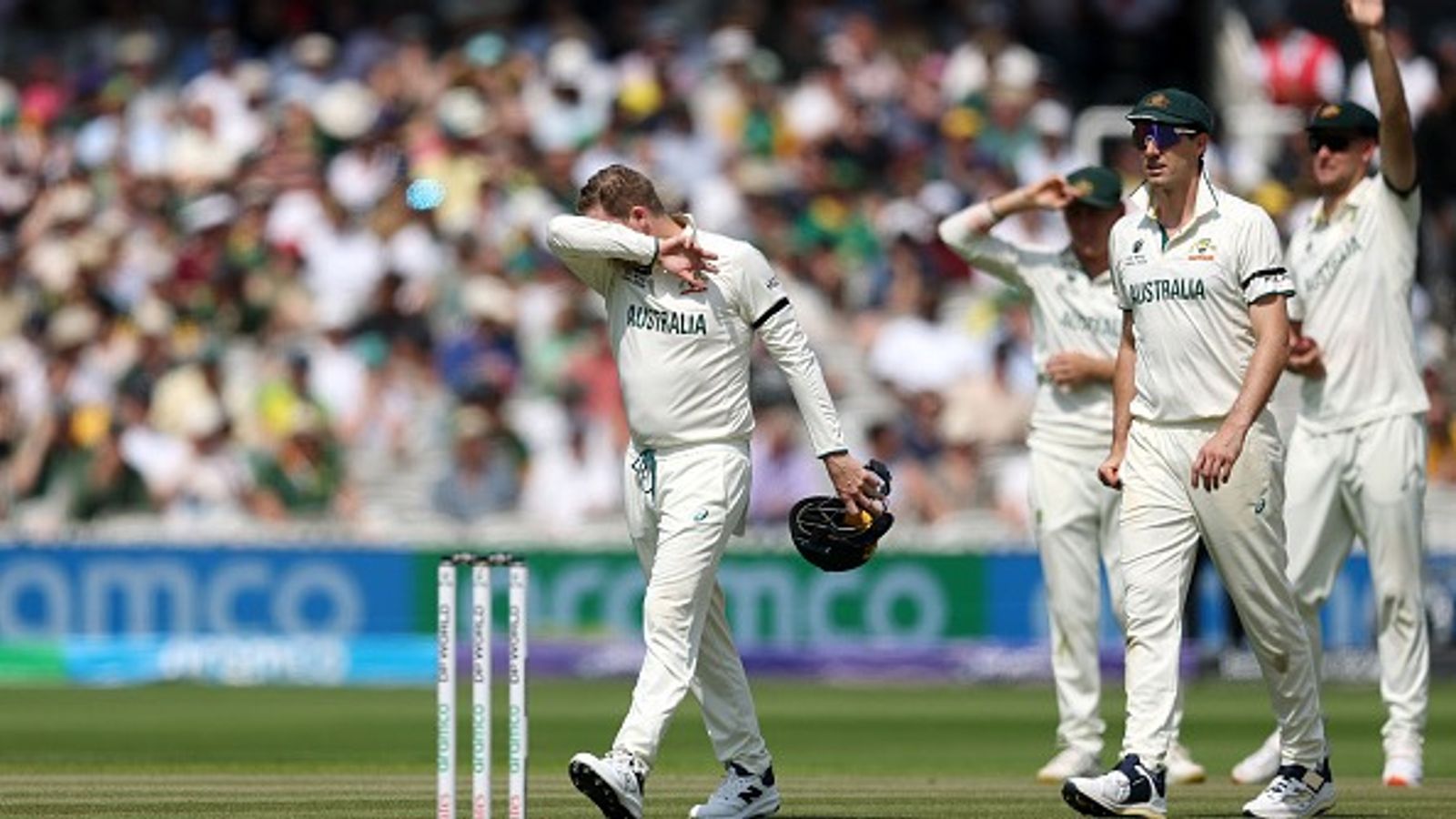 Australia veteran star sent to hospital after finger injury in WTC final against South Africa Australia veteran star sent to hospital after finger injury in WTC final against South Africa