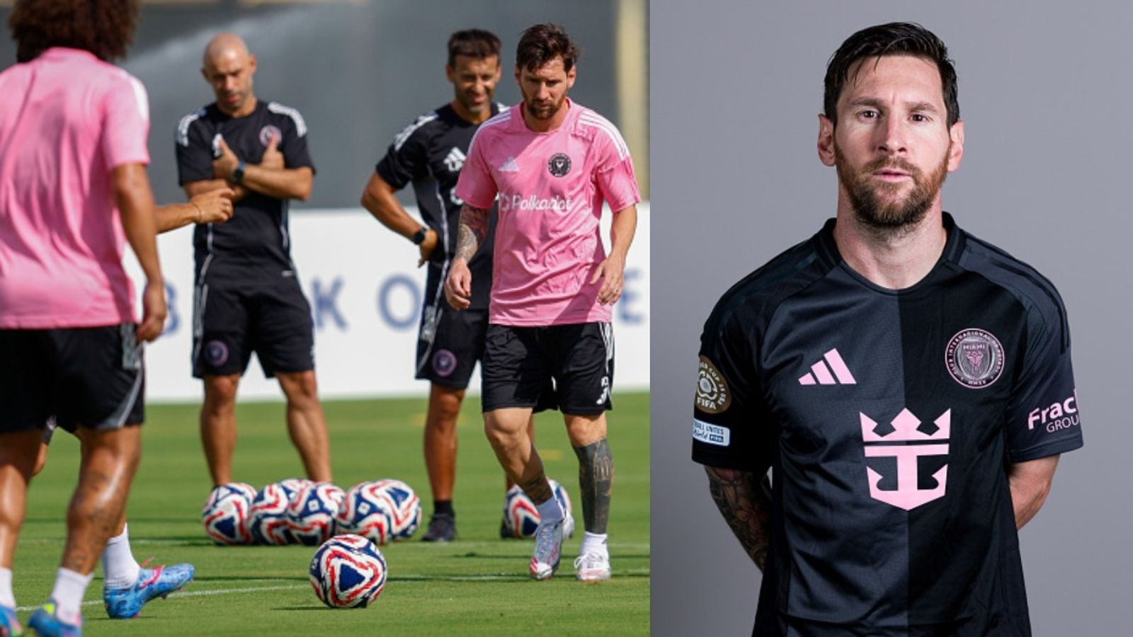 Legendary soccer icon drops in on Lionel Messi during Inter Miami training ahead of Club World Cup clash Lionel Messi in the frame (Images via Getty)