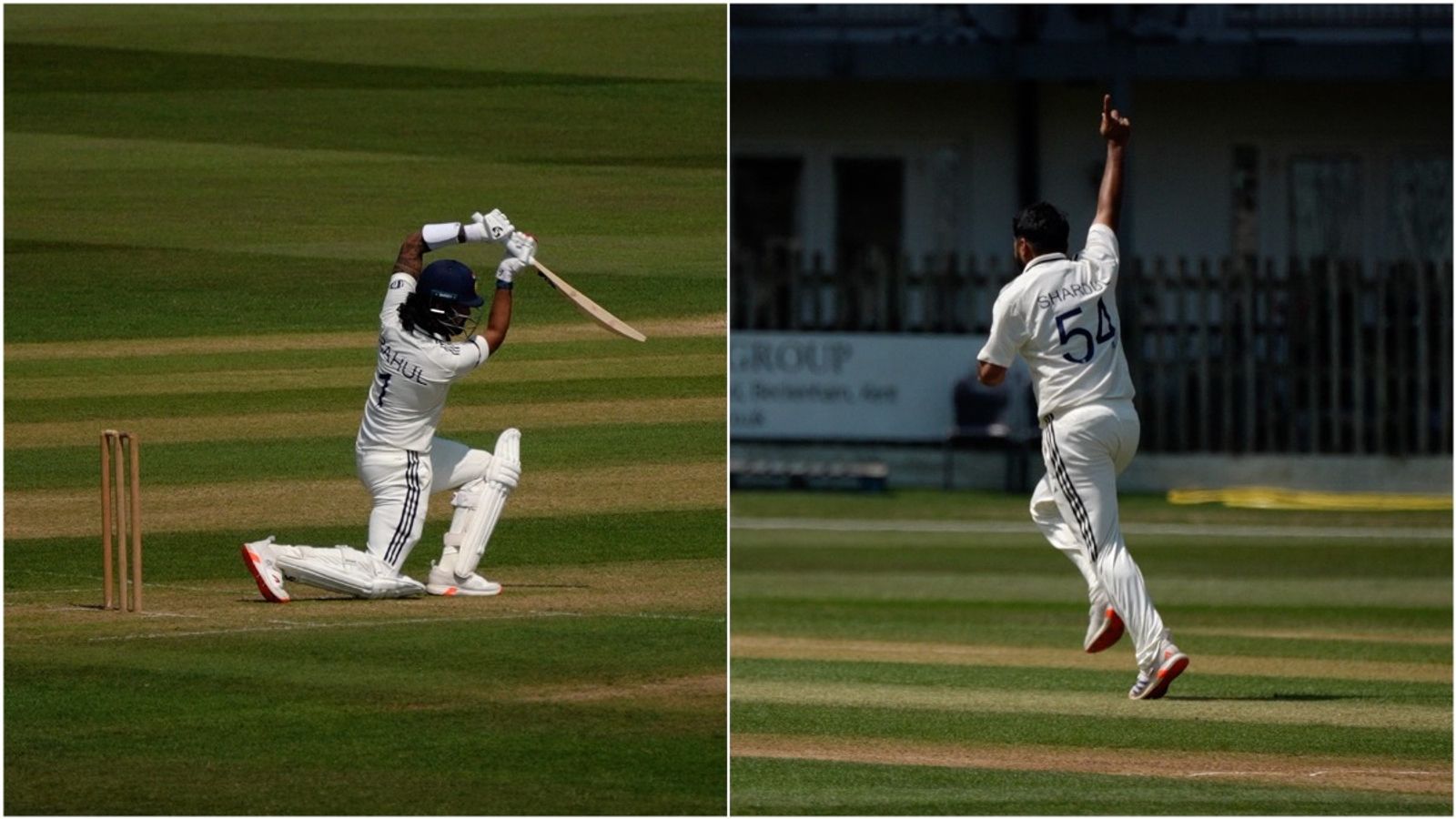 Three half-centuries and all-rounder shines with ball: Here's what happened in India's intra-squad match behind closed doors KL Rahul plays a cover drive; Shardul Thakur celebrates a wicket in intra-squad game.