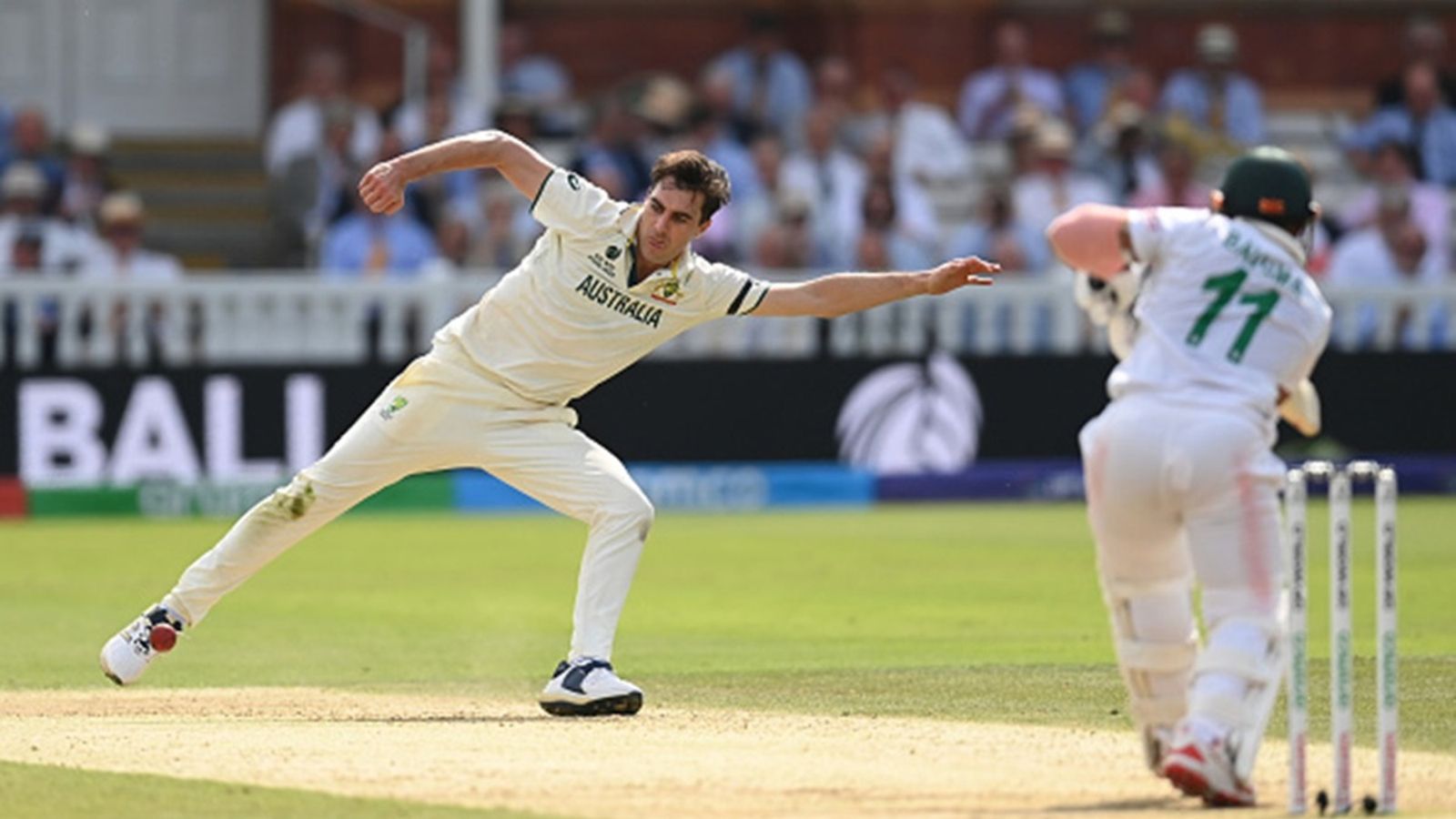 'Can you imagine if those first couple of balls had...': Matthew Hayden, Dale Steyn criticise Australia captain Pat Cummins' tactics on Day 3 Pat Cummins of Australia fails to stop a Temba Bavuma drive during the third day of the ICC World Test Championship Final between South Africa and Australia at Lord's Cricket Ground on June 13, 2025 in London, England.
