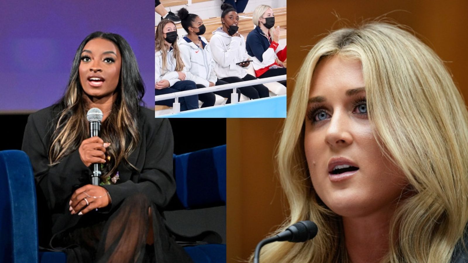 Simone Biles' former teammate sides with Riley Gaines amid trans athlete controversy: "Use your platform to bully and demean" Simone Biles and Riley Gaines in the frame (Images: All via Getty)