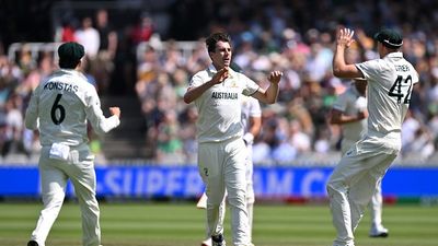 Sam Konstas and Josh Inglis in as two star batters featured in WTC final set to miss spot in Australia's playing XI for first Test against West Indies Pat Cummins of Australia celebrates with team mates Cameron Green and Sam Konstas after taking the wicket of Temba Bavuma of South Africa during Day Four of the ICC World Test Championship Final between South Africa and Australia at Lord's Cricket Ground