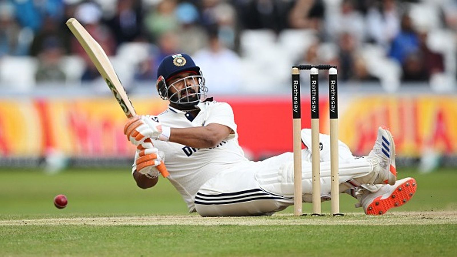 'Don't think it was a percentage shot...does not make sense to me': Dinesh Karthik slams Rishabh Pant's audacious shot selection on Day 4 of 1st Test between India and England Rishabh Pant of India falls to the ground as he bats during day four of the 1st Rothesay Test Match between England and India at Headingley on June 23, 2025 in Leeds, England.