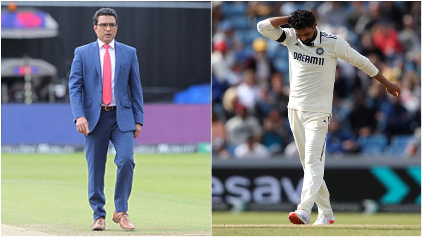'I'm going to be critical of Jadeja because...': 6 years after 'bits and pieces' comment, Sanjay Manjrekar tears into all-rounder for Day 5 performance Cricketer-turned-commentator Sanjay Manjrekar; Ravindra Jadeja during Headingley Test.
