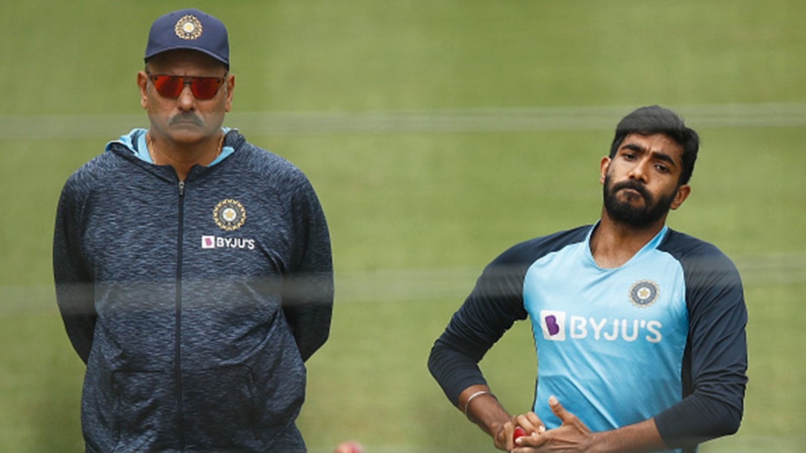 Ravi Shastri predicts which Test Jasprit Bumrah will skip to manage workload but sends '2-0' warning to Shubman Gill's India Ravi Shastri (L) looks on as Jasprit Bumrah bowls during an Indian Nets Session at the Melbourne Cricket Ground on December 23, 2020, Australia.