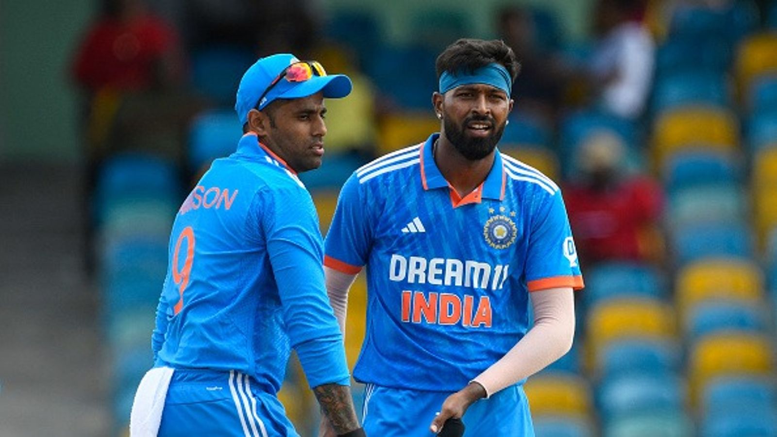 Explained: ICC’s revised PowerPlay overs rules for rain-affected or shortened T20 matches and how they will impact game strategies Hardik Pandya (R) and Surya Kumar Yadav (L), of India, celebrate the dismissal of Kyle Mayers, of West Indies,