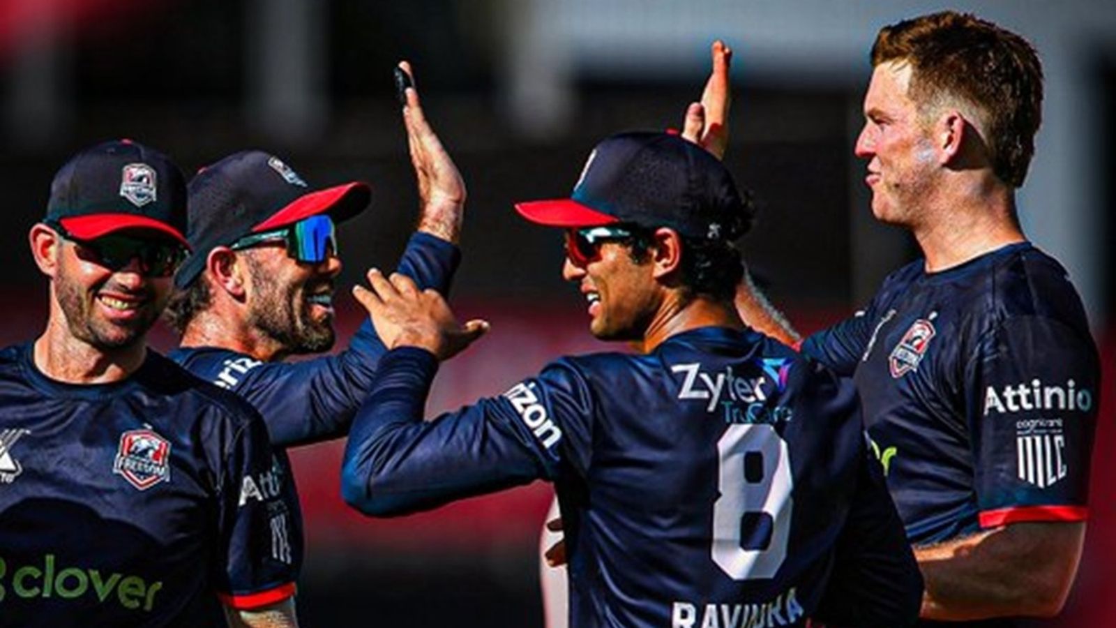 Ahead of T20I debut vs West Indies, Australian opener takes maiden fifer for Maxwell's Washington Freedom to end San Francisco Unicorns' winning streak Washington Freedom's Mitchell Owen celebrates a wicket with captain Glenn Maxwell and his teammates.