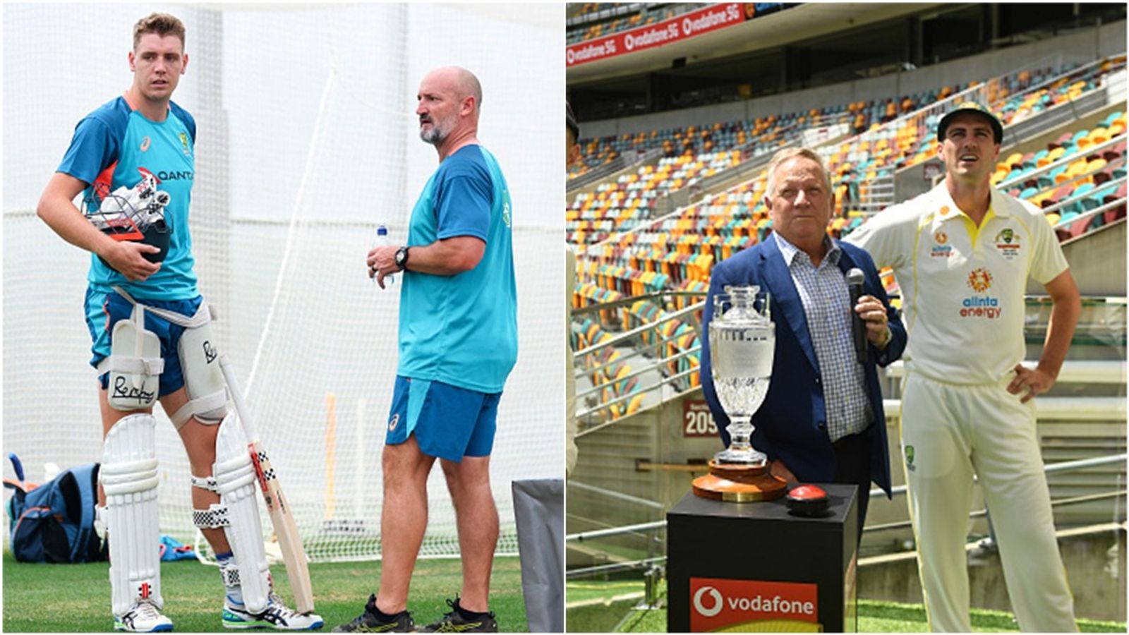 After triggering Shamar Joseph with 'crap all year' comment, Australia legend slams batting coach Michael Di Venuto for 'regressed performance at Test level' Cameron Green and batting coach Michael Di Venuto during a nets session; Ian Healy with captain Pat Cummins.
