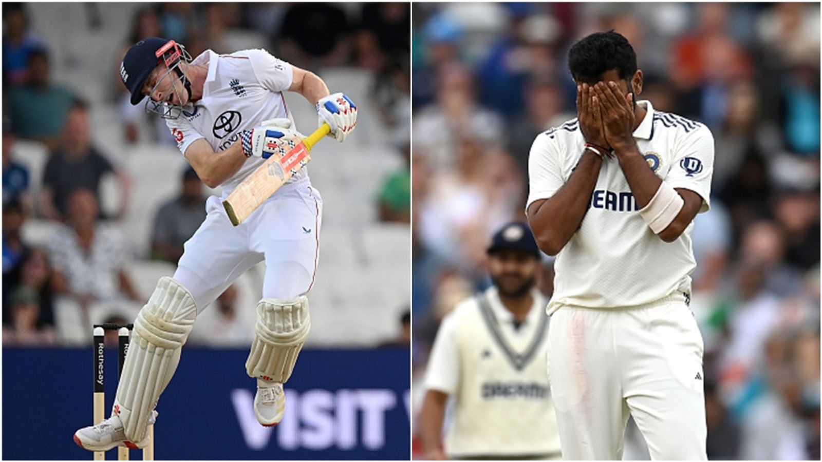 'If the team's missing the no.1 Test bowler in the world, it could...': Harry Brook issues warning for India's bowling lineup ahead of Edgbaston Test Harry Brook reacts to Jasprit Bumrah's bouncer in Headingley Test.