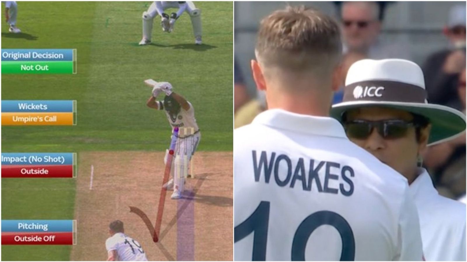 'We could've easily had them 30 for 3': Chris Woakes suggests change to DRS's this umpire's call rule which denied him Karun Nair's wicket Umpire's call goes Karun Nair's way; Chris Woakes talks to the umpire on Day 1 of Edgbaston Test.