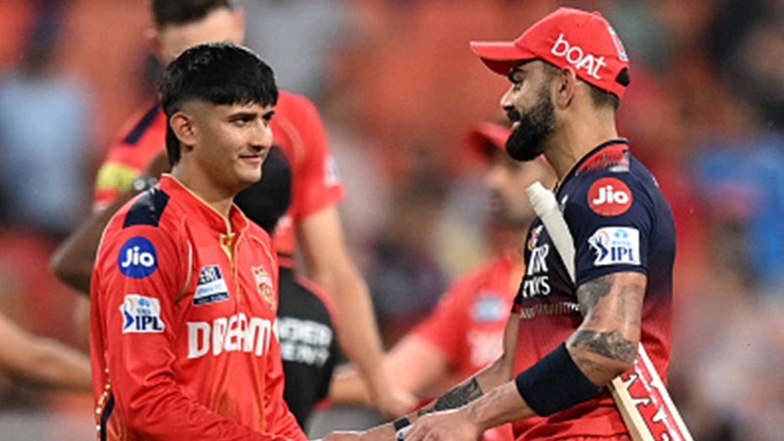 Will Virat Kohli play in DPL 2025? DDCA Chief Rohan Jaitley says 'mentorship and guidance to younger cricketers is far more important' Royal Challengers Bengaluru's Virat Kohli (R) is congratulated by Punjab Kings' Priyansh Arya after their win at the end of the Indian Premier League (IPL) match in Chandigarh on April 20, 2025.