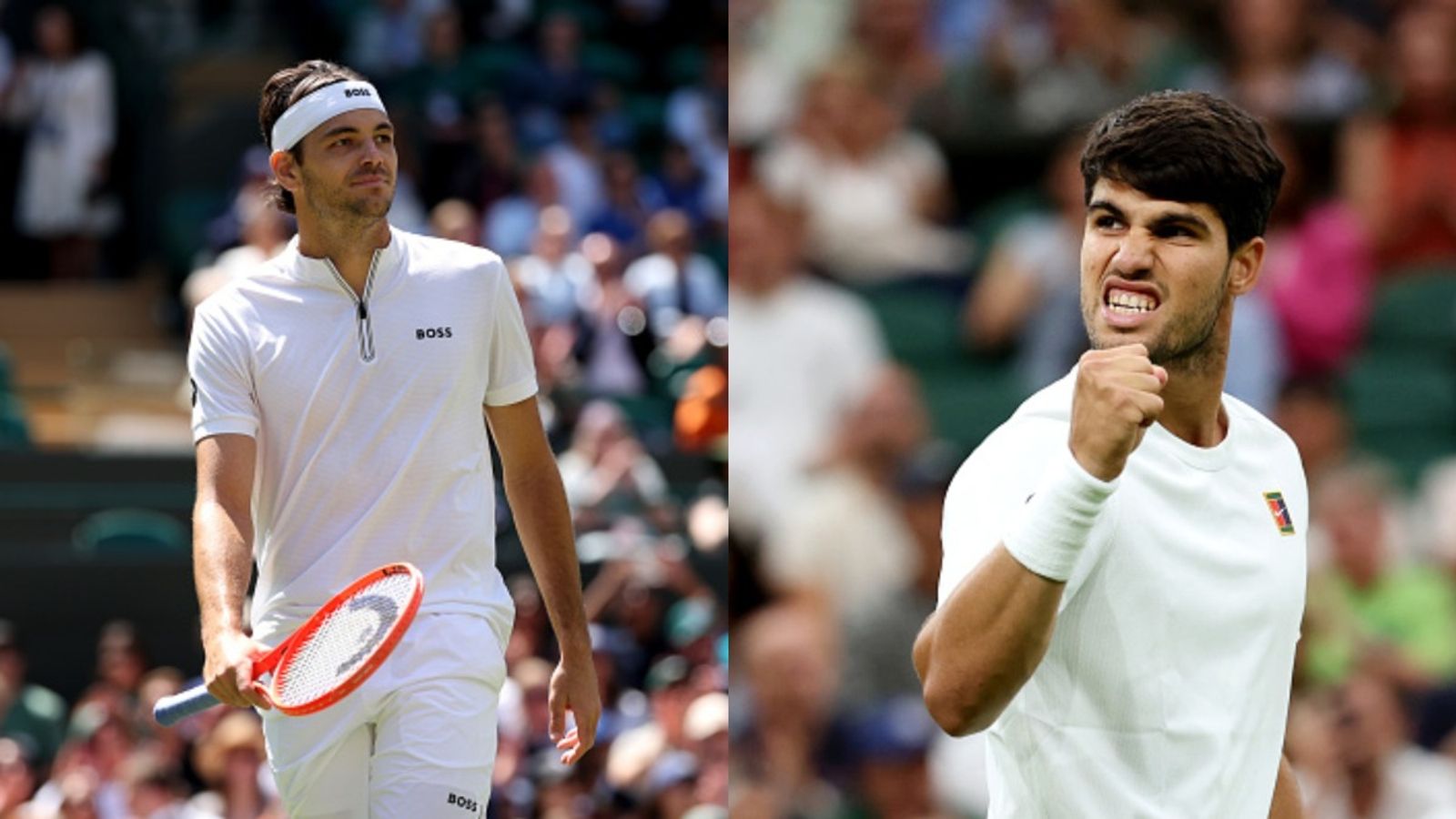US tennis legend offers expert advice to Taylor Fritz ahead of Wimbledon semi-final clash with Carlos Alcaraz Taylor Fritz and Carlos Alcaraz in the frame (Images via Getty)