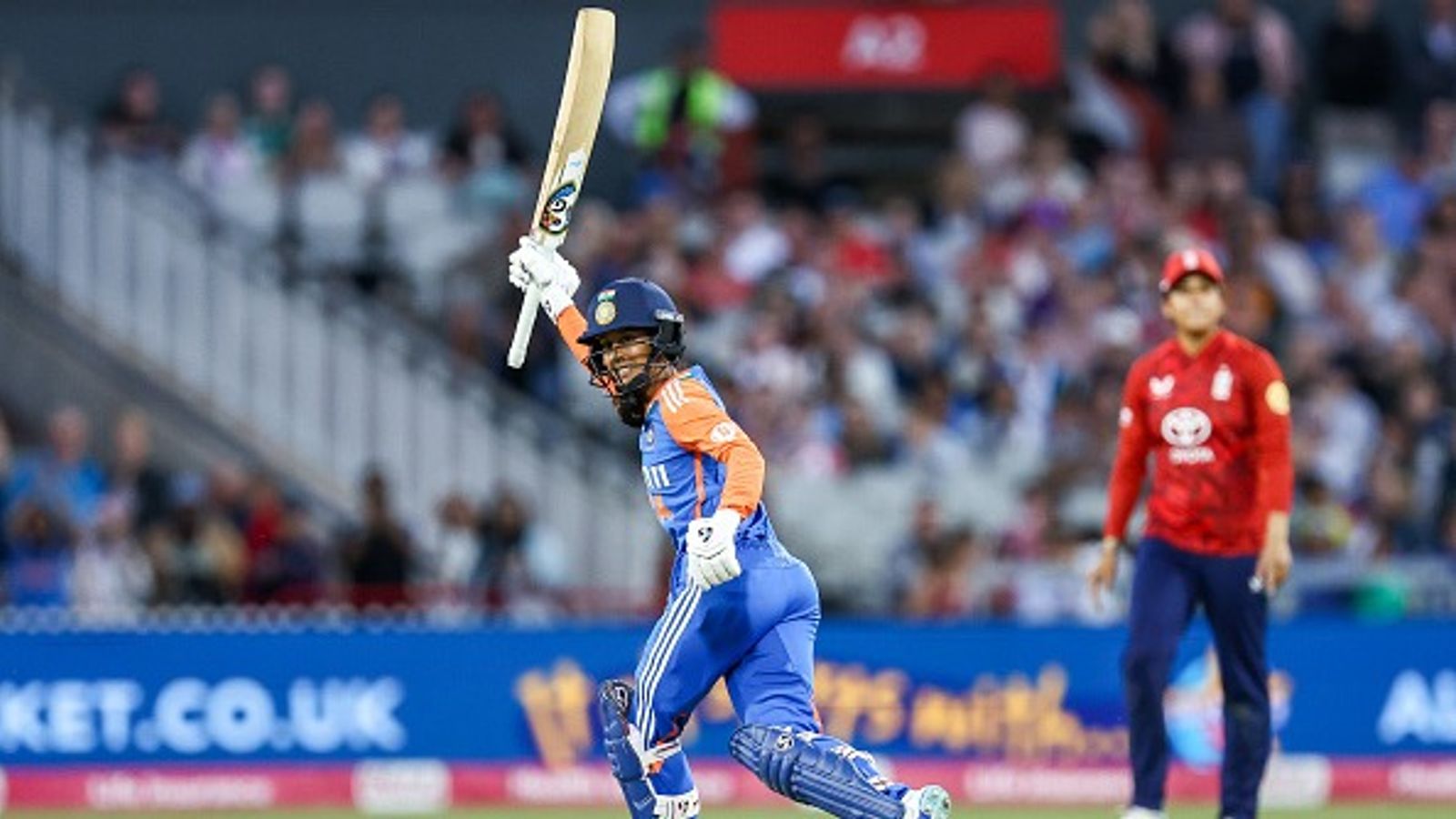 IND W vs ENG W: India notch historic series win over England with convincing six-wicket victory in fourth T20I India's Jemima Rodrigues celebrates after India beat England in 4th T20I