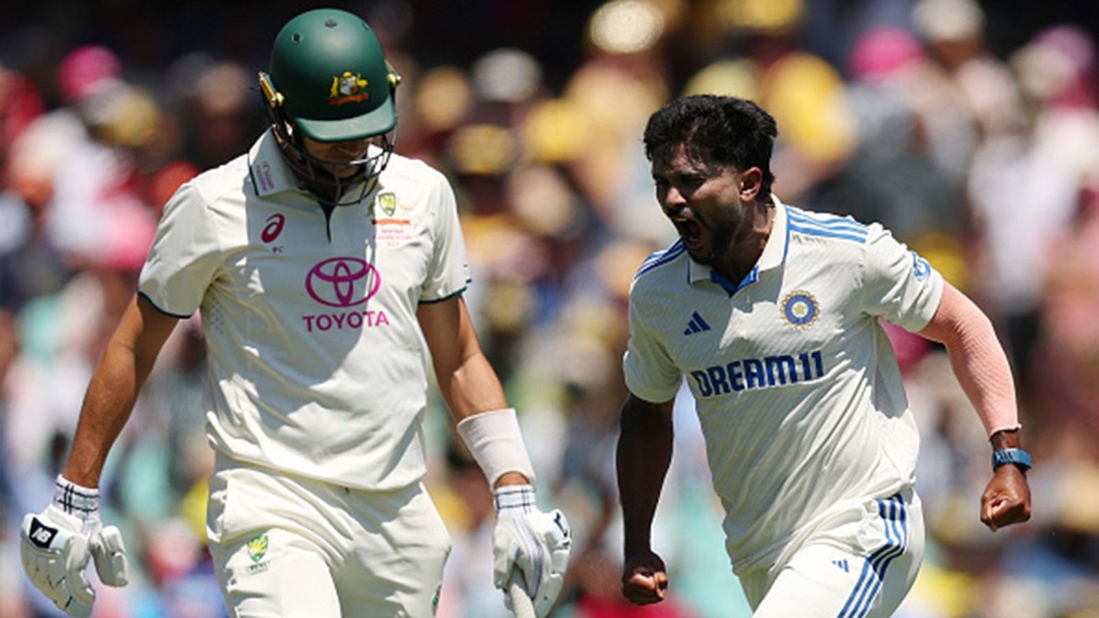 'Pat is my captain... he has been telling me how things would've been done in Australia': Nitish Kumar Reddy credits Cummins for Lord's double-wicket over Nitish Kumar Reddy of India celebrates after dismissing Pat Cummins of Australia during day two of the fifth Test at Sydney Cricket Ground on January 04, 2025 in Sydney, Australia.