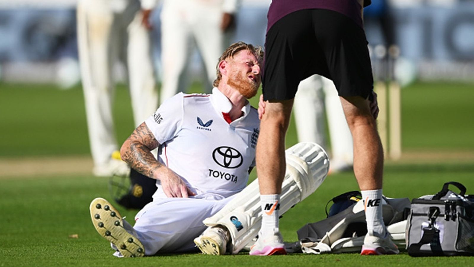 'Fingers crossed he can do something magic and come back strong': Vice-captain Ollie Pope concerned about Ben Stokes' injury England captain Ben Stokes receives treatment for an injury during Day One of the 3rd Test against India at Lord's Cricket Ground on July 10, 2025 in London, England.